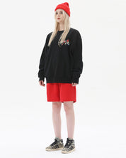 Cross Star Letter Print Sweatshirt