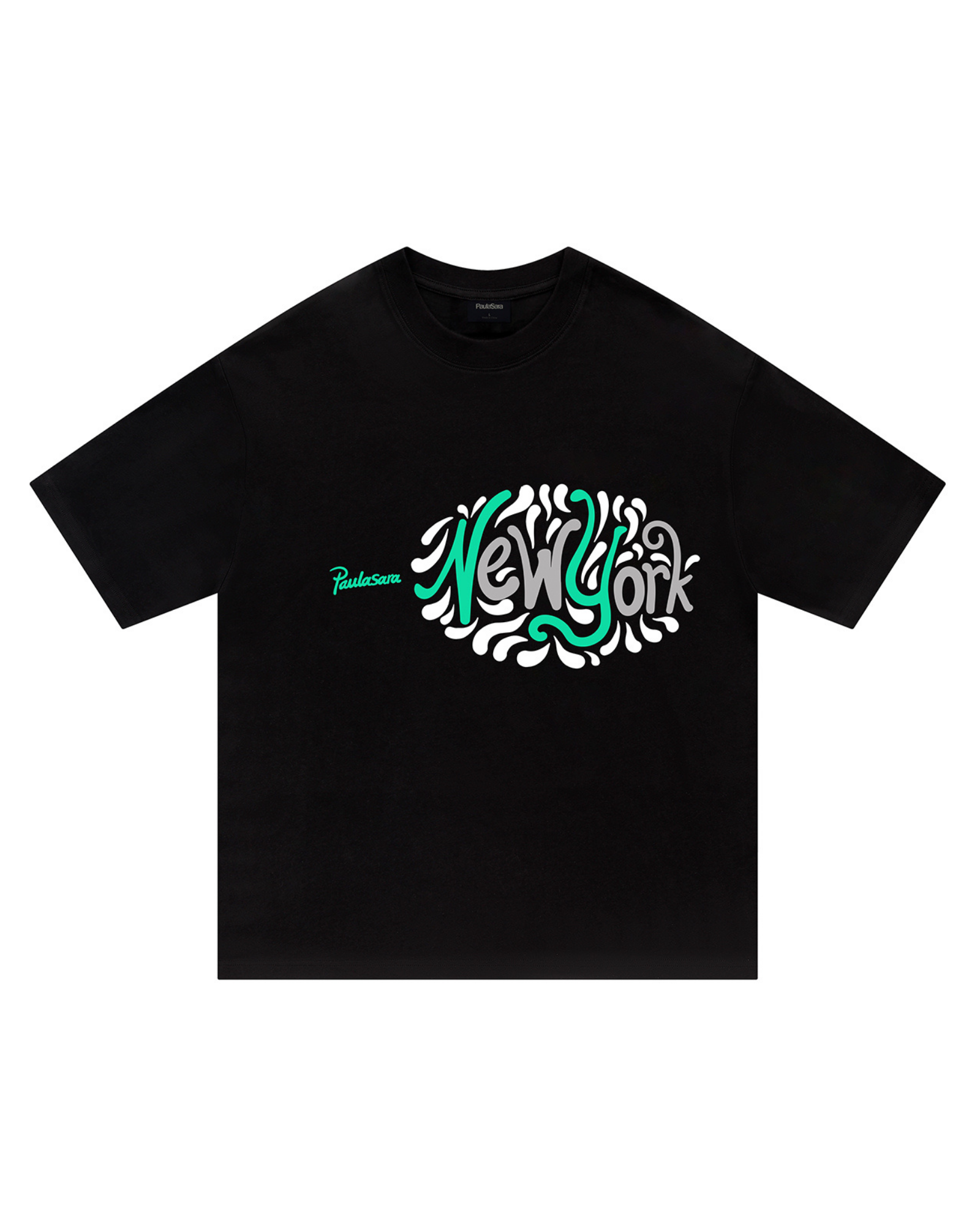 Green Letter NEW YORK Printed TEE